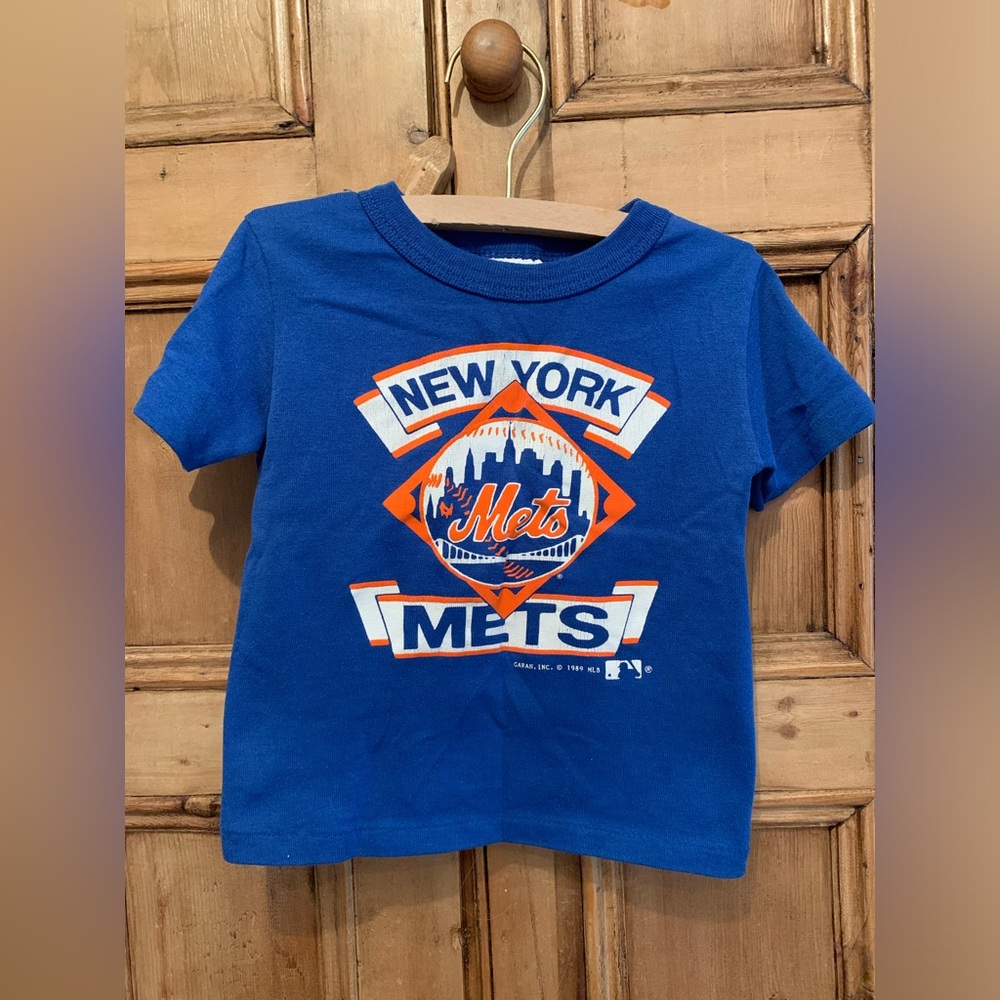 Vintage Baby/Toddler T-Shirt - Size 2T - Blue New York Mets Baseball
